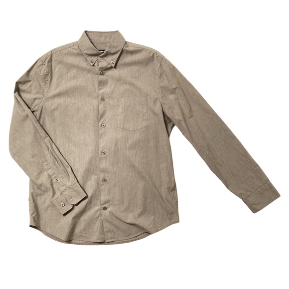 Express Men's Gray Button-Down Shirt – Size M - Picture 2 of 13